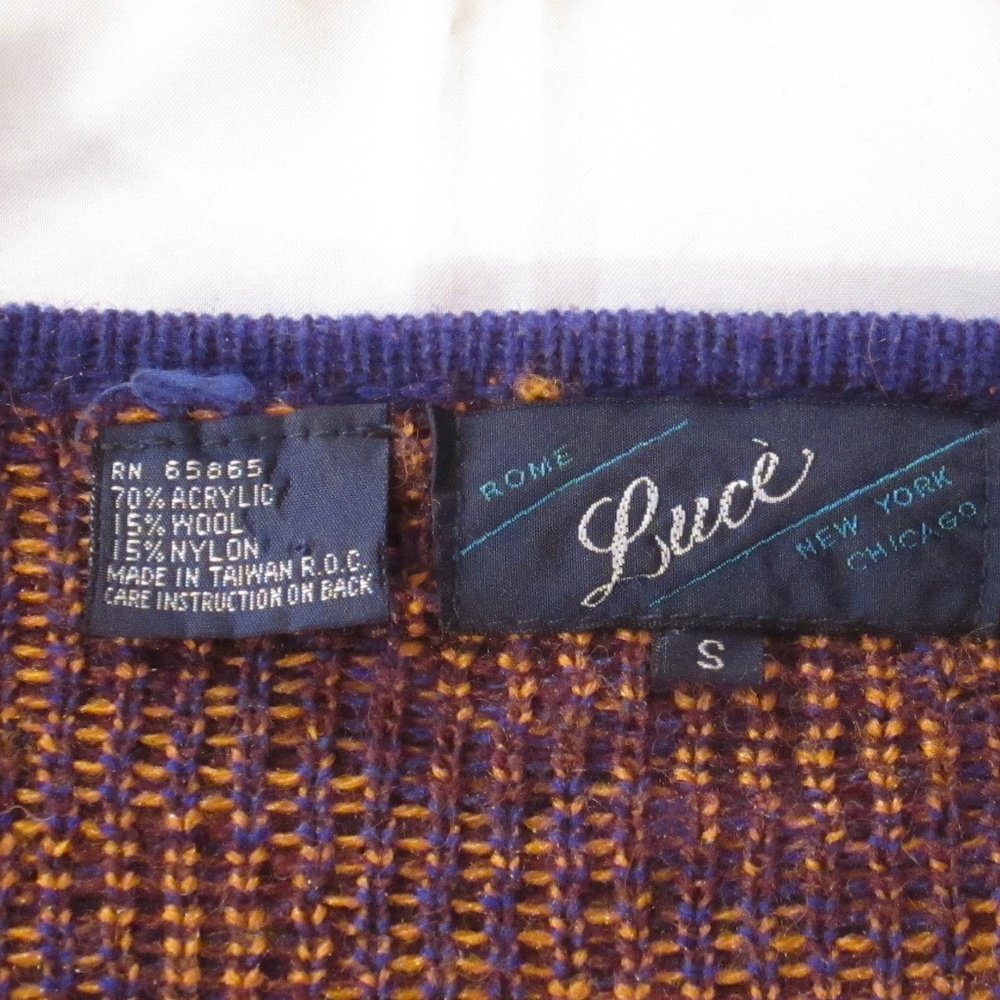 LUCE PURPLE/GOLD/BRONZE BURGUNDY/BLACK KNIT BLAZER - Picture 7 of 8